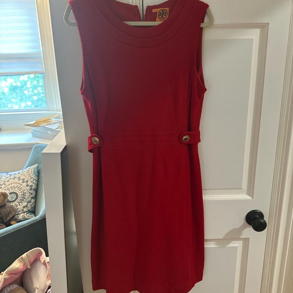 Tory Burch Red Top with Logo Detail